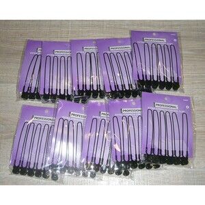 10 Professional Extra Strength Control Clips Hair Cutting Section Duckbill Long